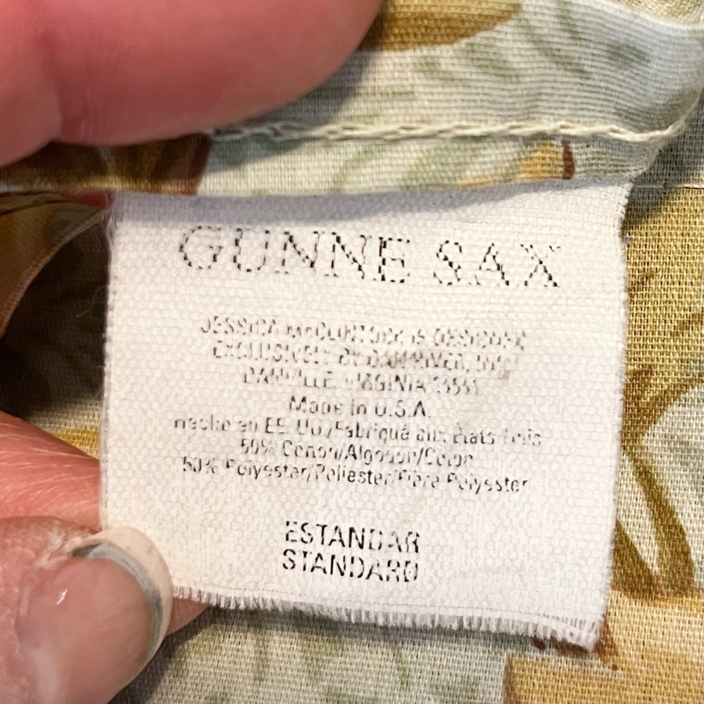 Vintage Gunne Sax Standard Pillow Sham Floral Wide Ruffle - Picture 5 of 5